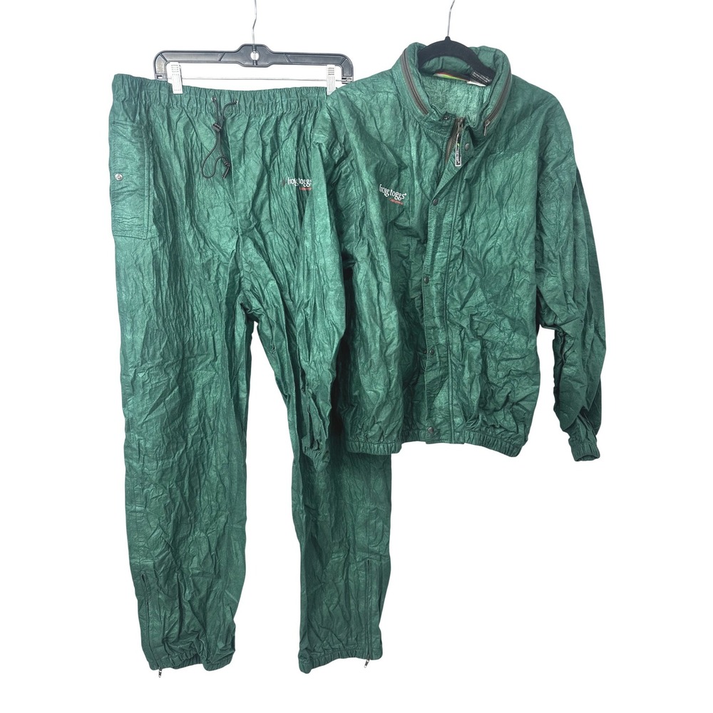 Frogg Toggs Pro Action Rain Suit Men XL Green Waterproof Jacket Pants Outdoor